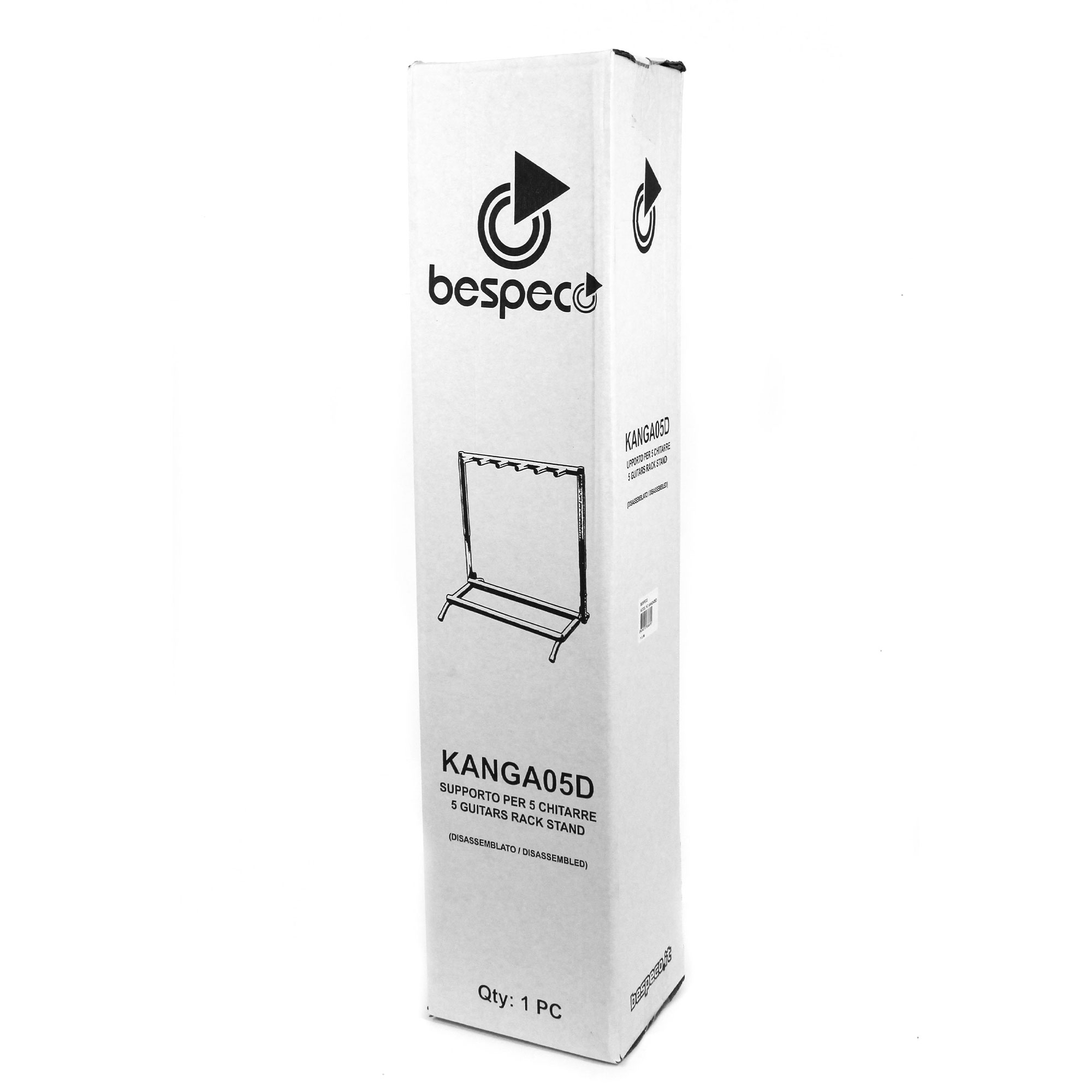 KANGA05D – Rastrelliera per 5 chitarre e/o bassi – packaging