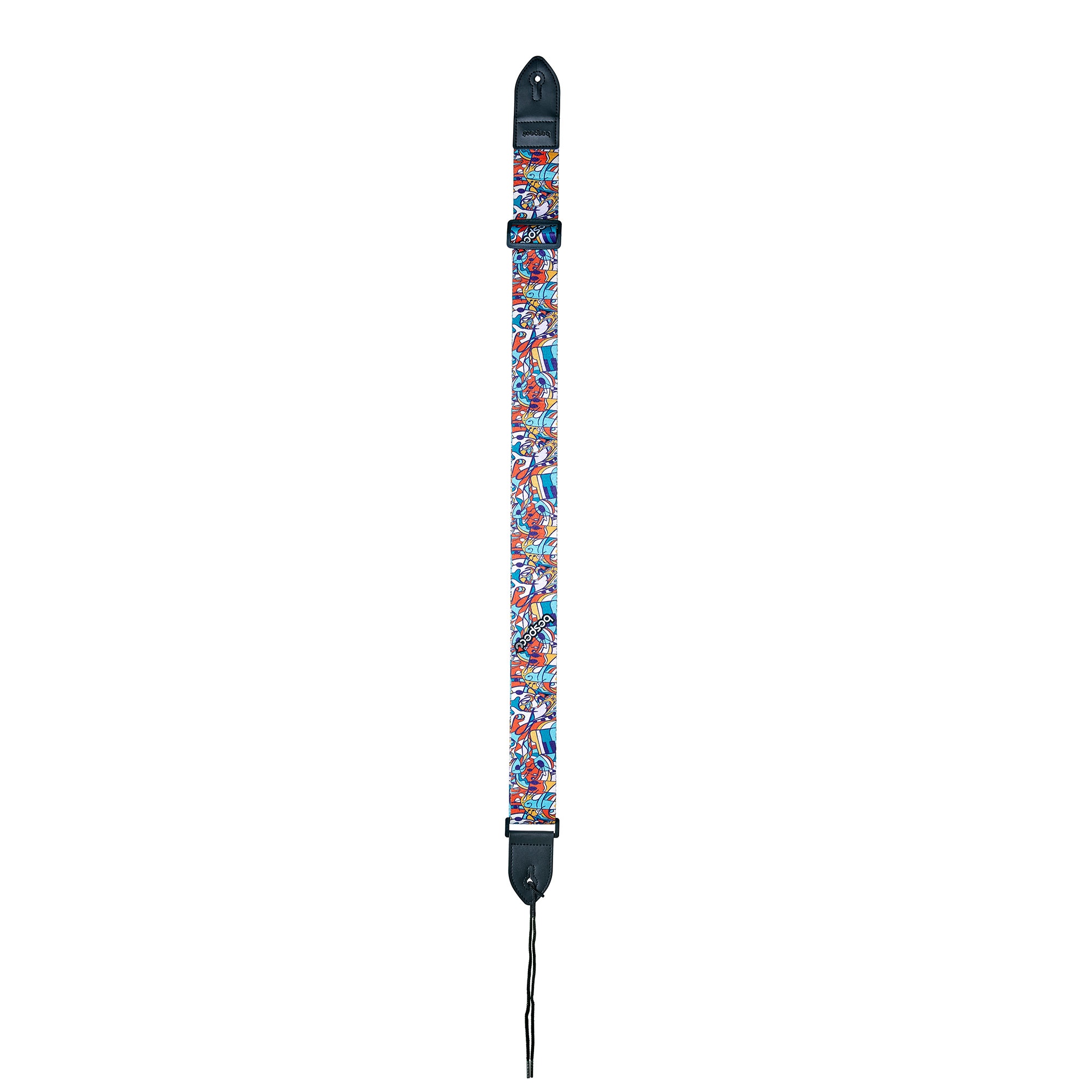 tc2pt-tracolla-chitarra-nylon-rinforzato-bespeco-pattern-terminali-pelle-fibbie-plastica