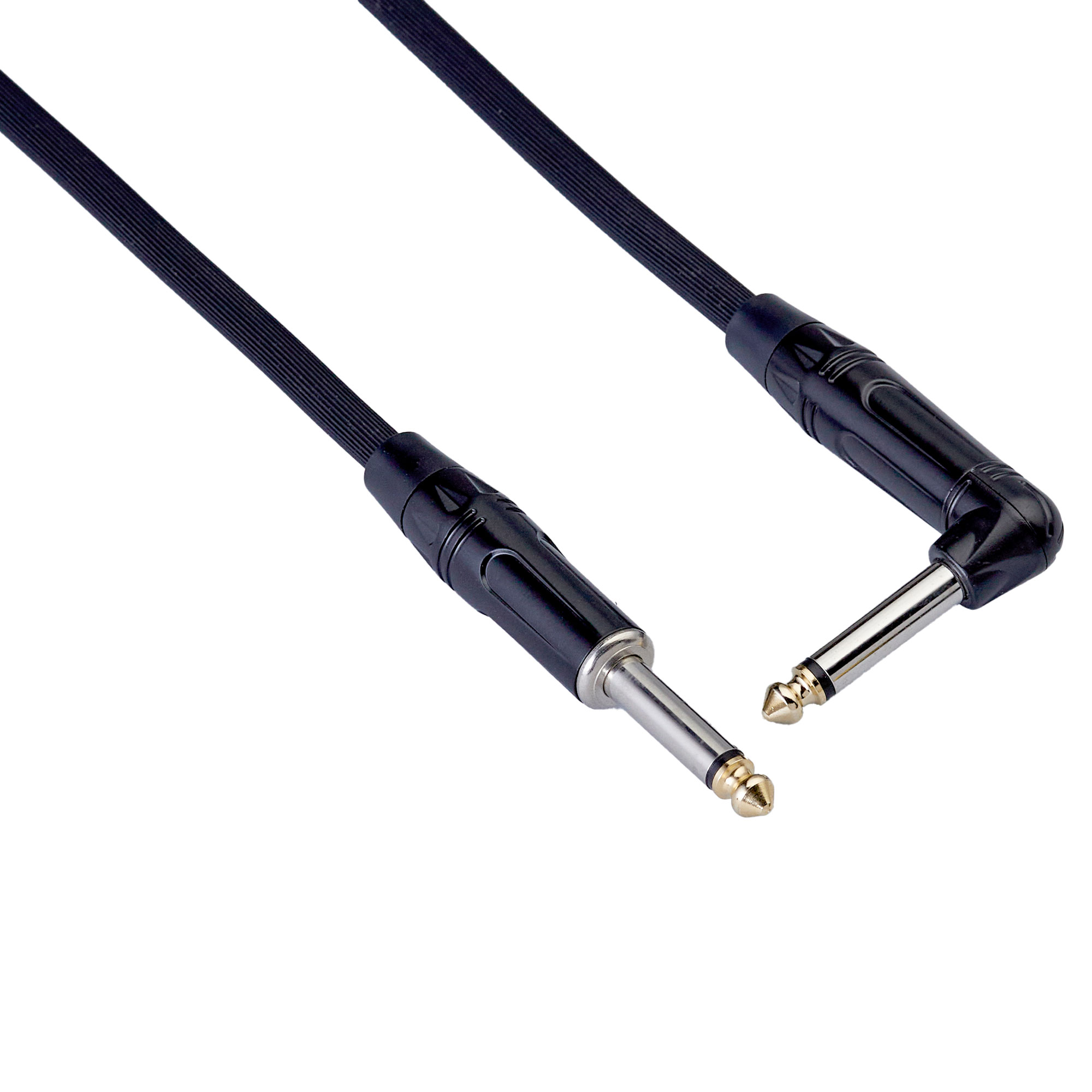 RKJP450R – Cavo per strumenti serie Rock-It – jack Ø 6,3 mm – jack Ø 6,3 mm 90°. Finitura rigata.