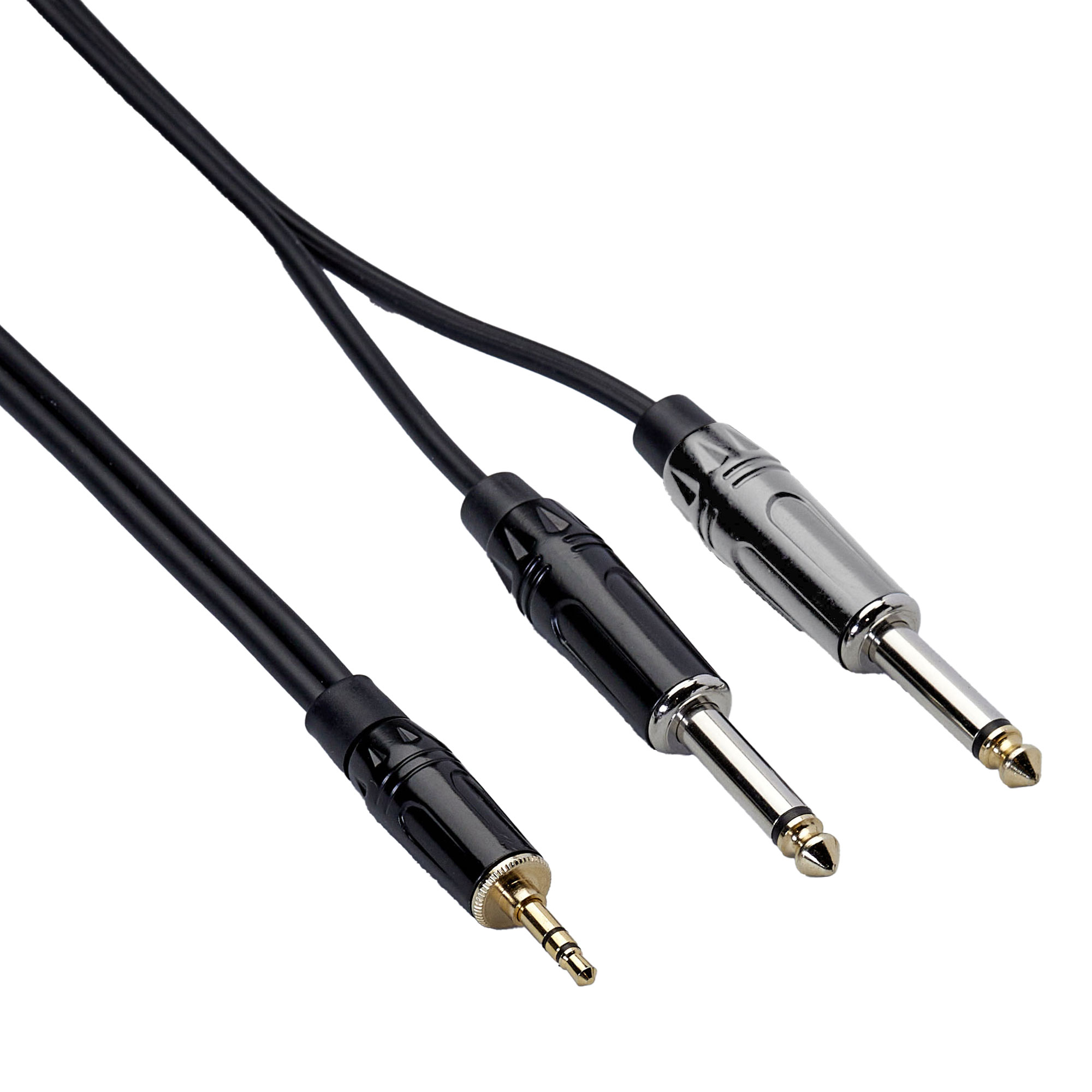 Cavo interlink serie Rock-It - jack stereo Ø 3,5 mm - 2 x jack Ø 6,3 mm