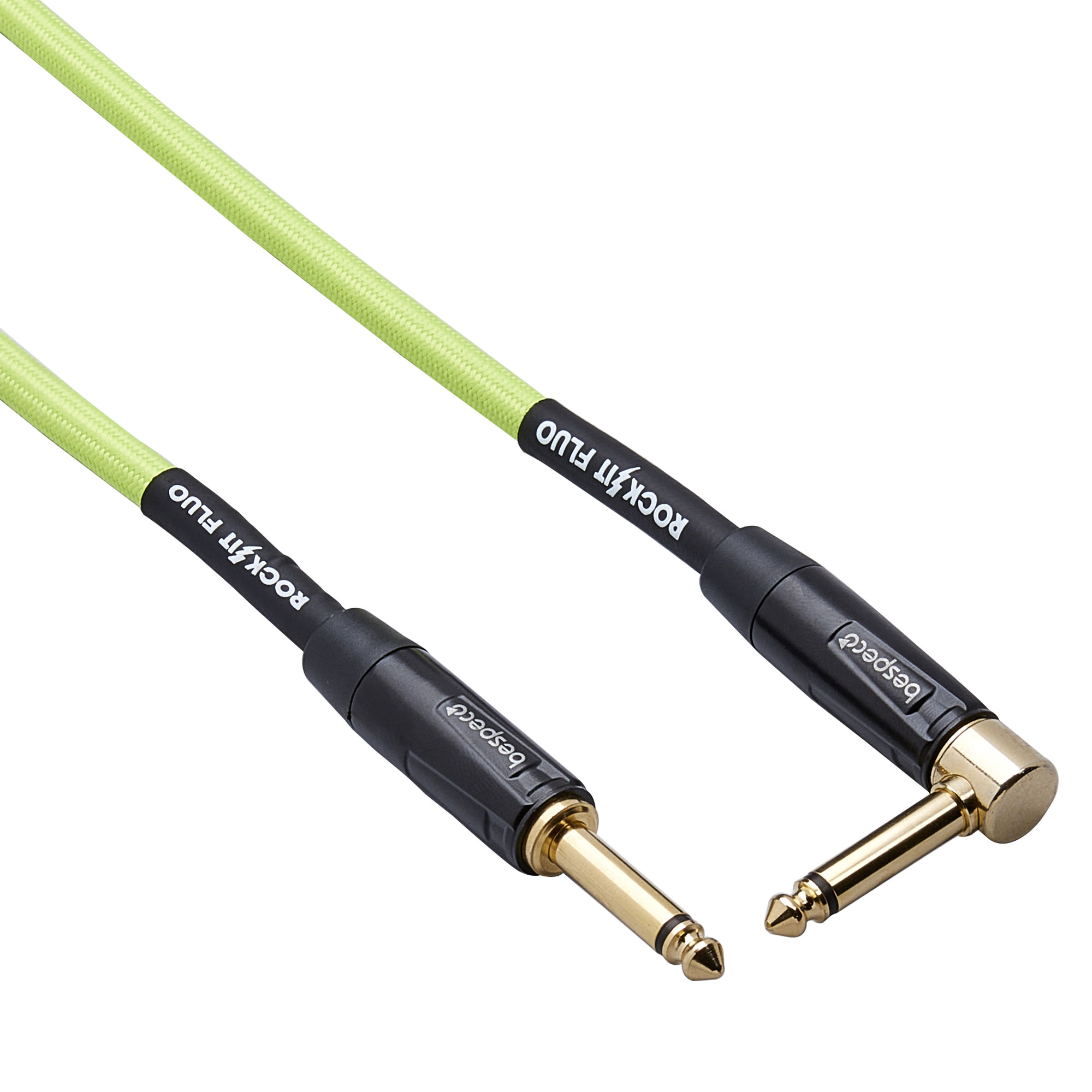 Cavo fluo serie rock-it per strumento – jack Ø 6,3 mm – jack Ø 6,3 mm 90° – colore giallo