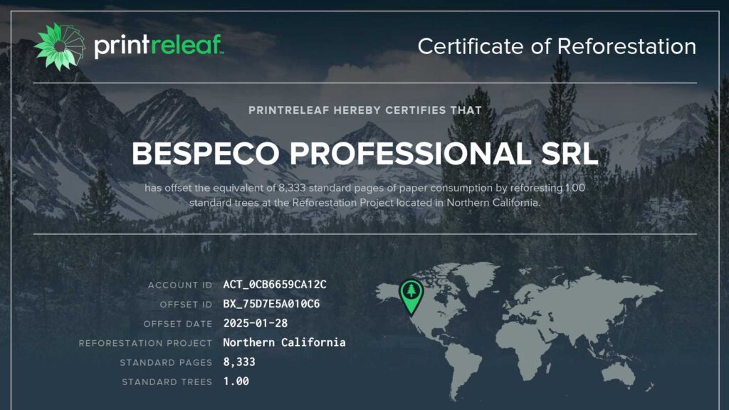 Certificato reforestazione