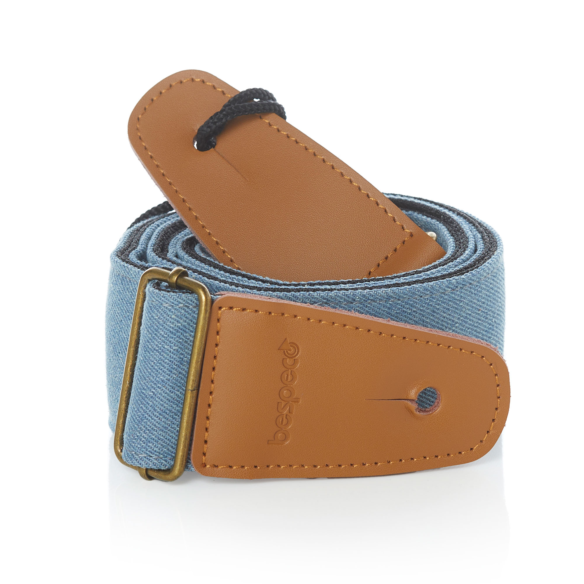 TCDBC – Tracolla professionale per chitarra, in tessuto Denim colore blu chiaro