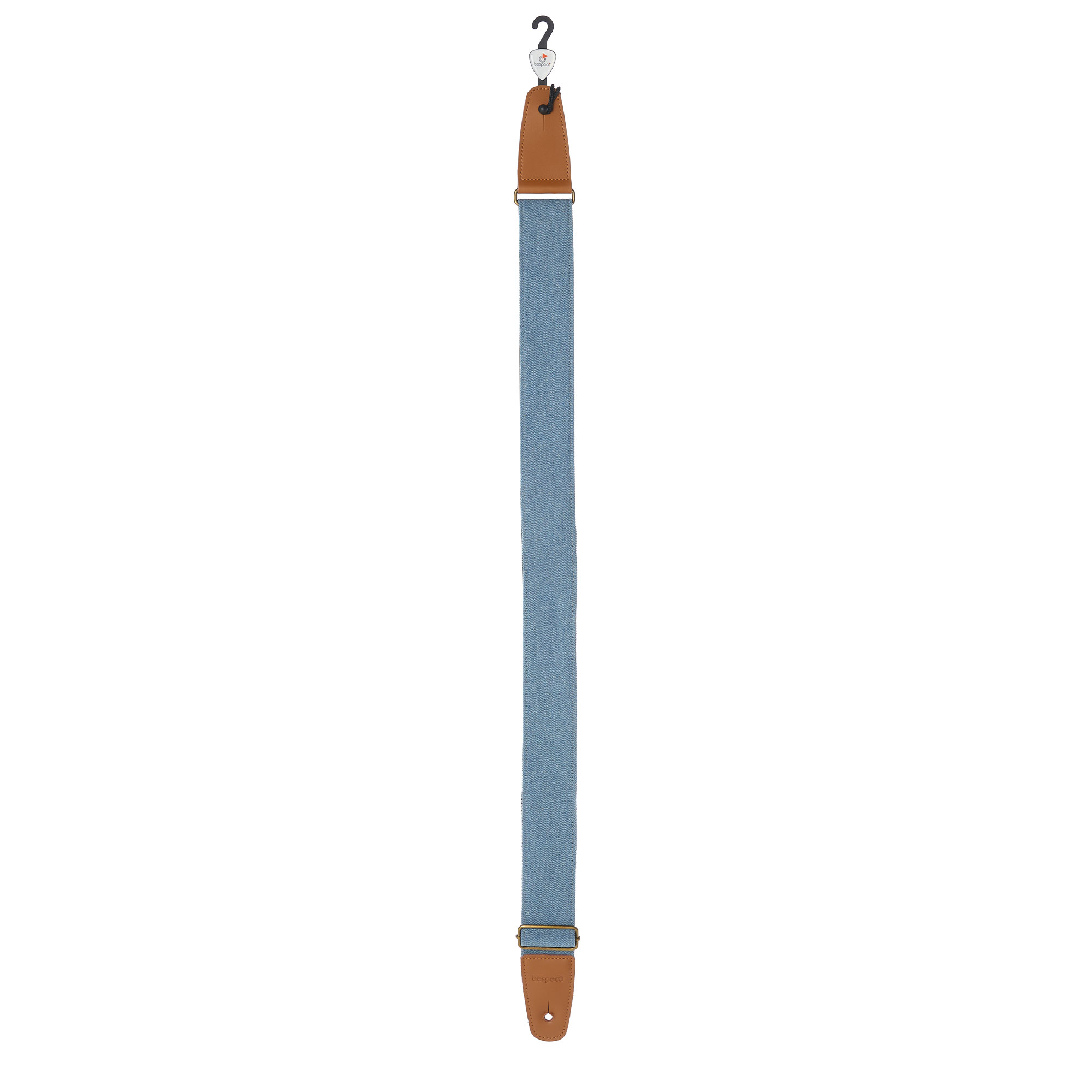 TCDBC – Tracolla professionale per chitarra, in tessuto Denim colore blu chiaro – estesa