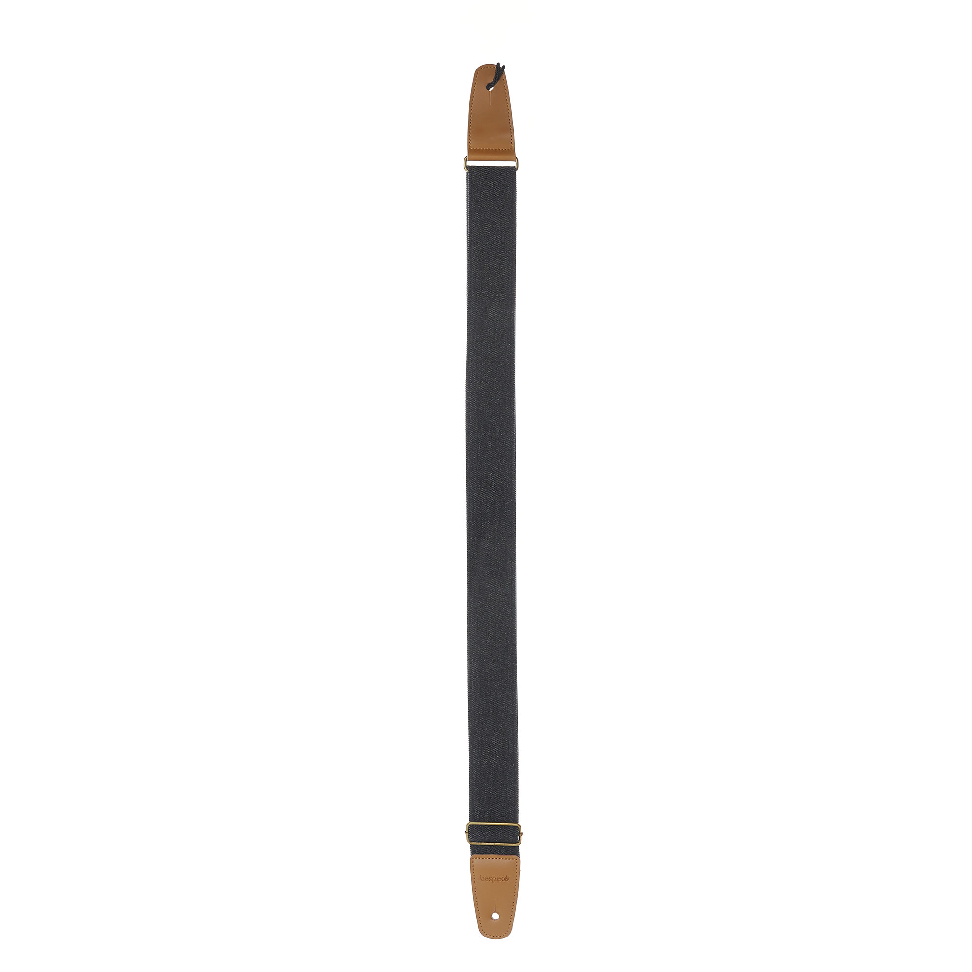 TCDBK – Tracolla professionale per chitarra, in tessuto Denim colore nera – estesa